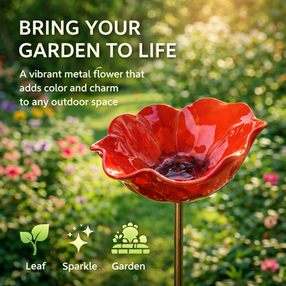 💖🎁Loftpromo® Handmade Metal Flower Garden Stake🐦