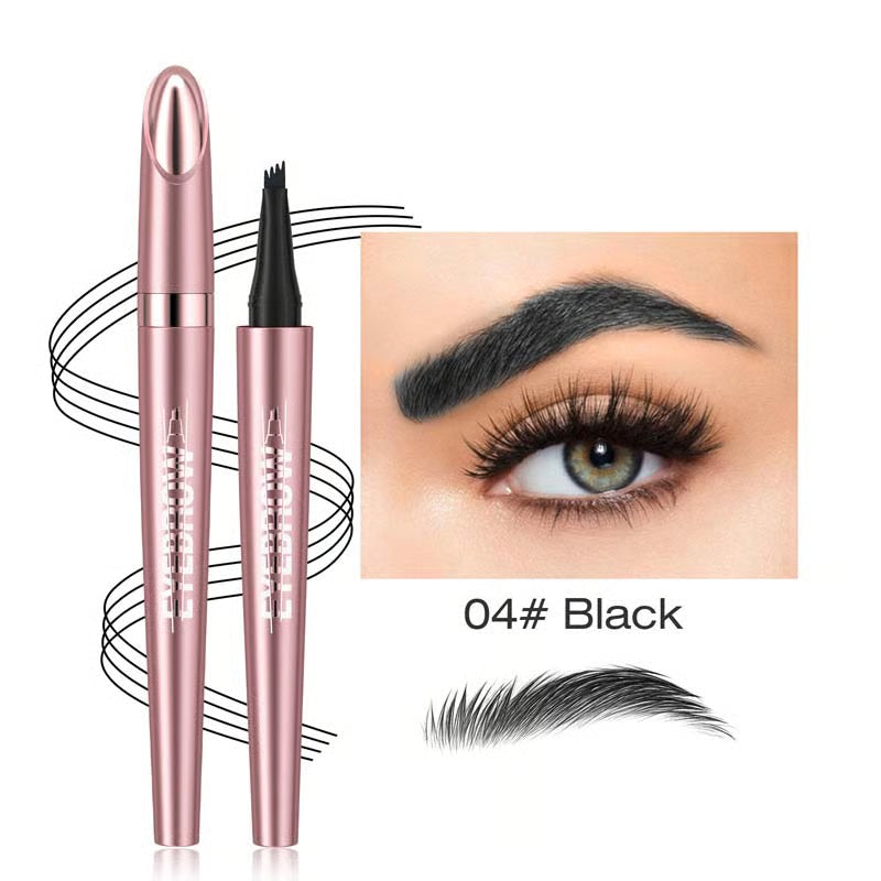 up💎👁️Four-Prong Eyebrow Pencil – Natural Microblading Effect Brows