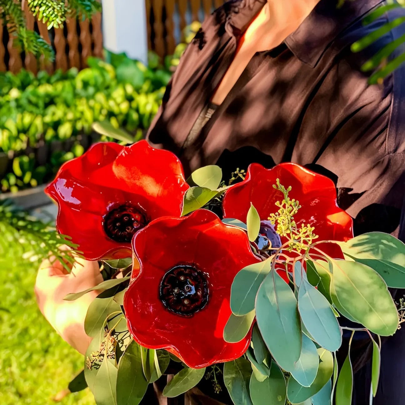 💖🎁Loftpromo® Handmade Metal Flower Garden Stake🐦