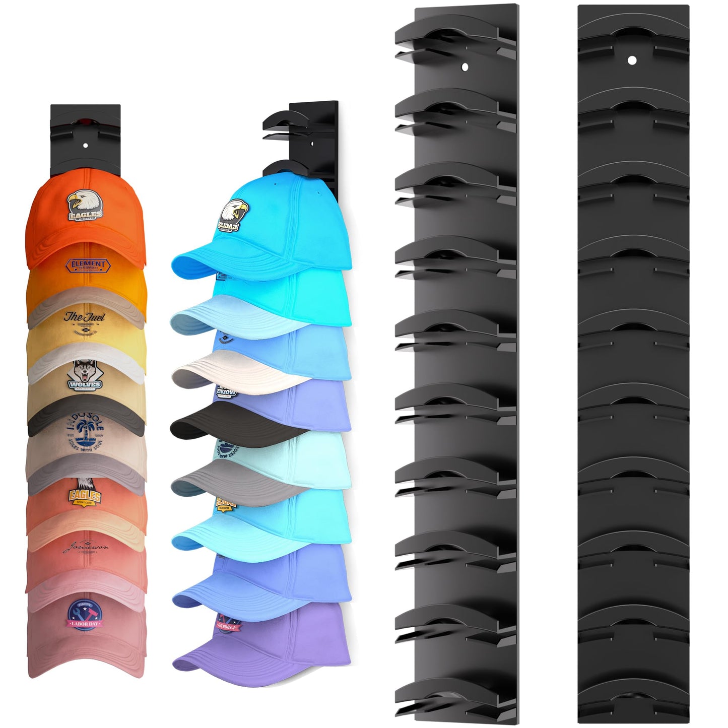 🧢 Loftpromo® 2-Pack Hat Organizer – Multilayer Wall & Door Storage Holder with Dual Mounting Options🏠