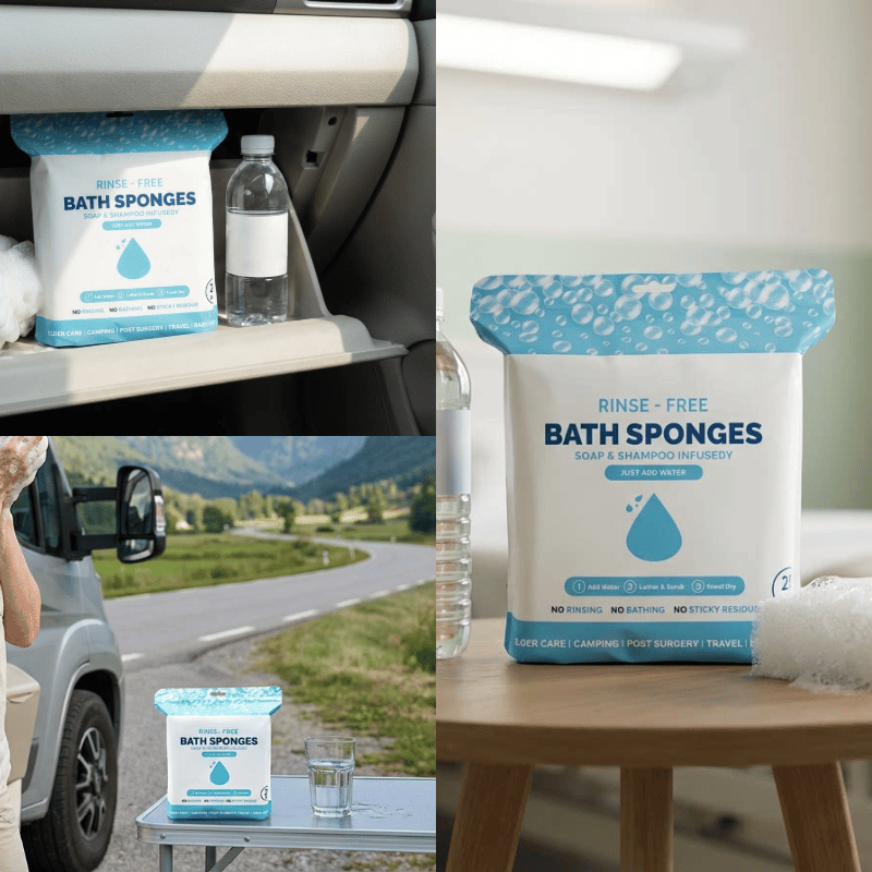 🧼🫧Loftpromo® Rinse-Free Bathing Wipes — Perfect for Elderly Care, Post-Surgery Recovery, Camping, Gym & Travel
