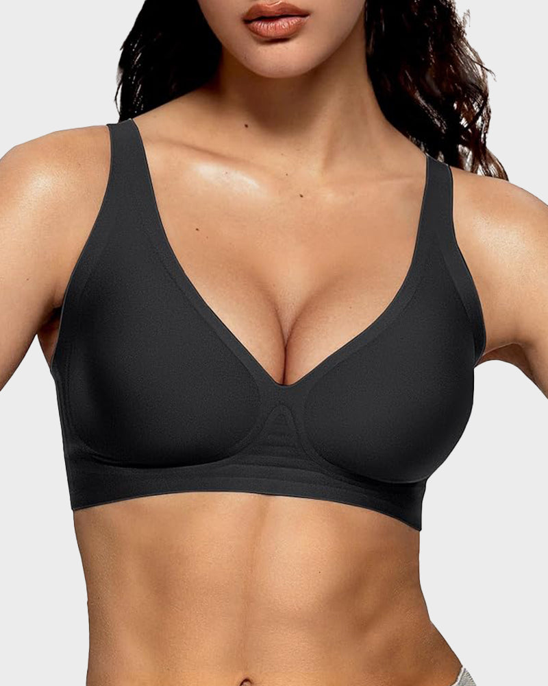 up🌸Loftpromo® Seamless Deep V Push-Up Wireless Bra