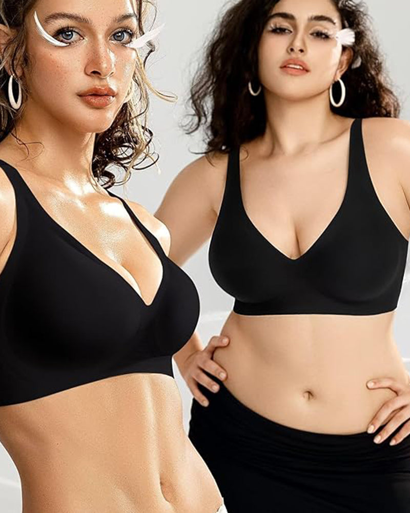 up🌸Loftpromo® Seamless Deep V Push-Up Wireless Bra