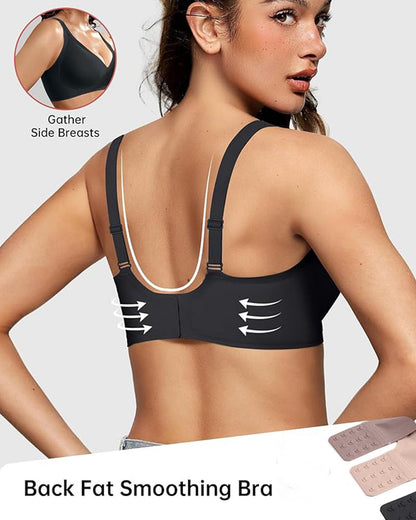up🌸Loftpromo® Seamless Deep V Push-Up Wireless Bra