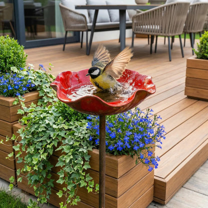 💖🎁Loftpromo® Handmade Metal Flower Garden Stake🐦
