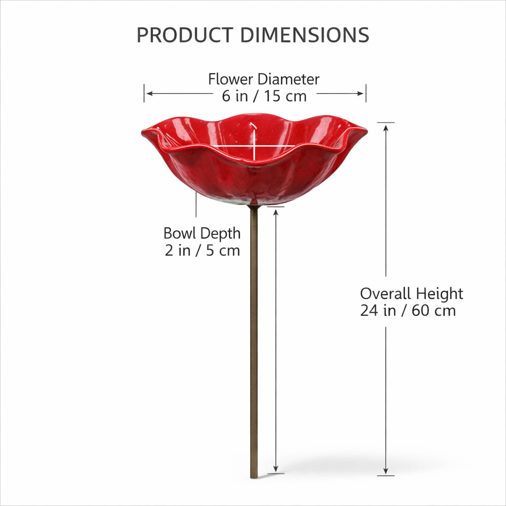 💖🎁Loftpromo® Handmade Metal Flower Garden Stake🐦