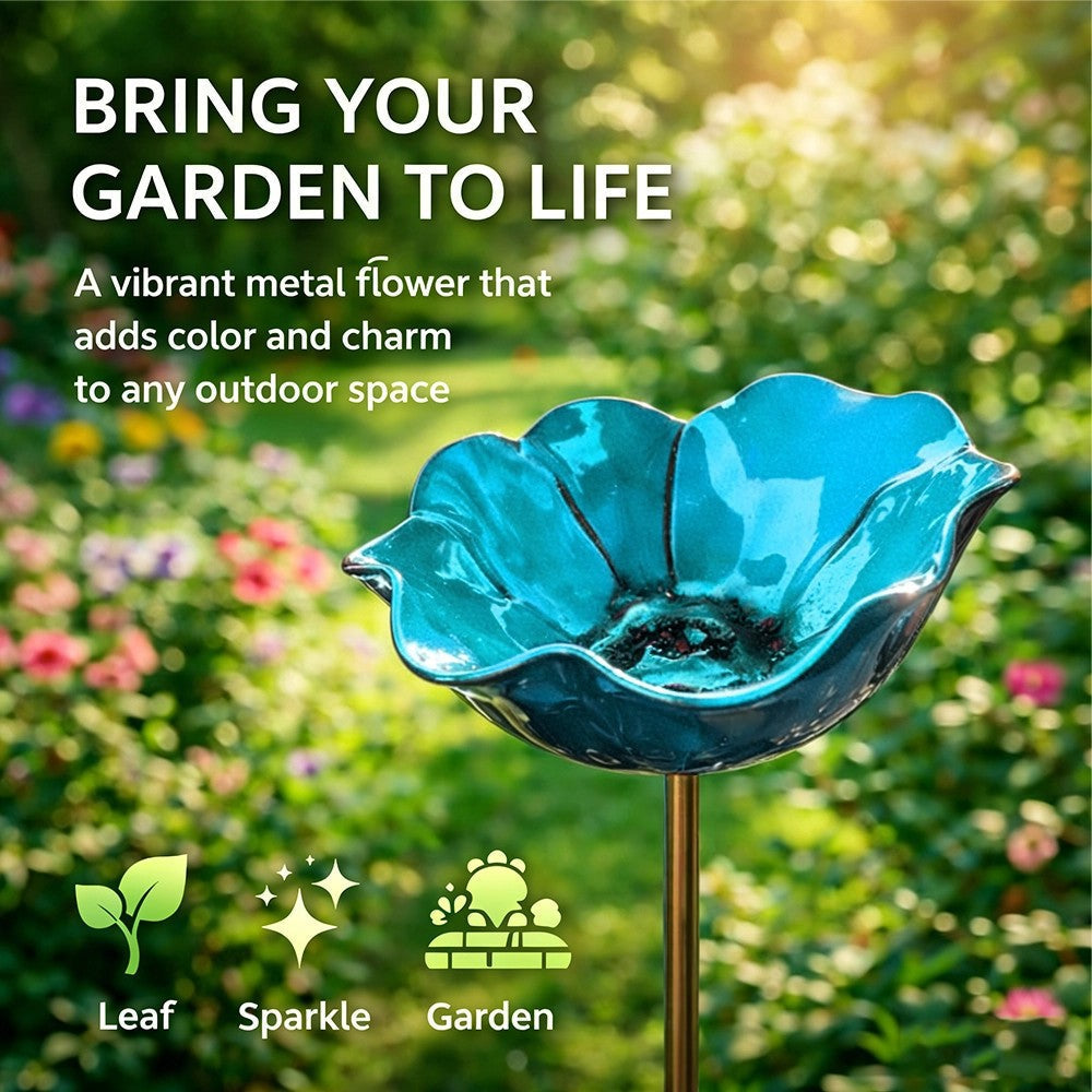 💖🎁Loftpromo® Handmade Metal Flower Garden Stake🐦