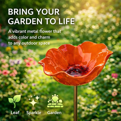 💖🎁Loftpromo® Handmade Metal Flower Garden Stake🐦