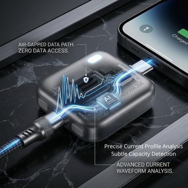 up  Smart Auto-Disconnect Type-C Charging Guard – 140W Anti-Overcharge Adapter for Safe Overnight Charging