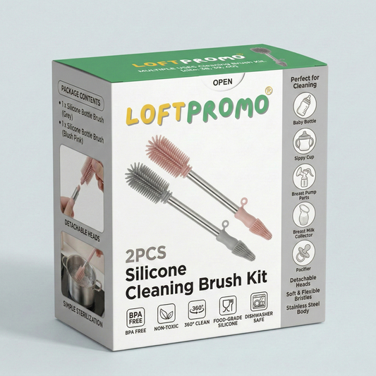 Loftpromo® 2PCS Silicone Cleaning Brush Kit