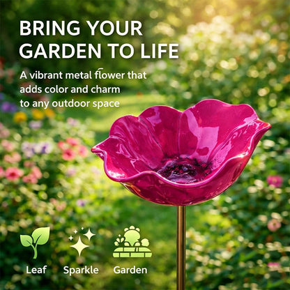 💖🎁Loftpromo® Handmade Metal Flower Garden Stake🐦