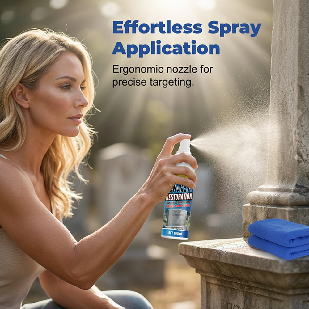 ⬆️🔥Loftpromo® Fast-Acting Headstone Restoration & Cleaning Spray — Decades of Grime Gone in Minutes