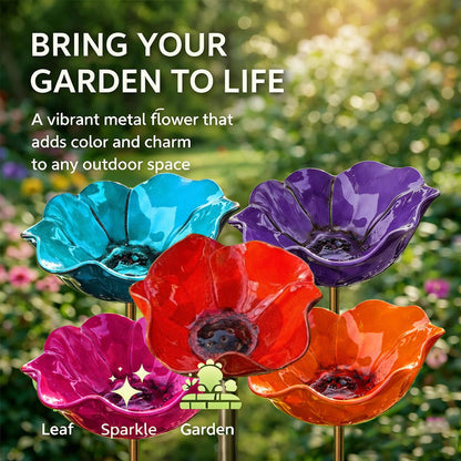 💖🎁Loftpromo® Handmade Metal Flower Garden Stake🐦