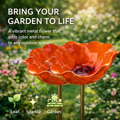 💖🎁Loftpromo® Handmade Metal Flower Garden Stake🐦