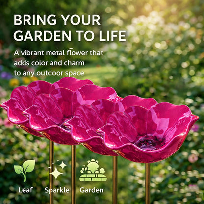 💖🎁Loftpromo® Handmade Metal Flower Garden Stake🐦
