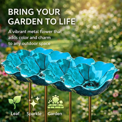 💖🎁Loftpromo® Handmade Metal Flower Garden Stake🐦