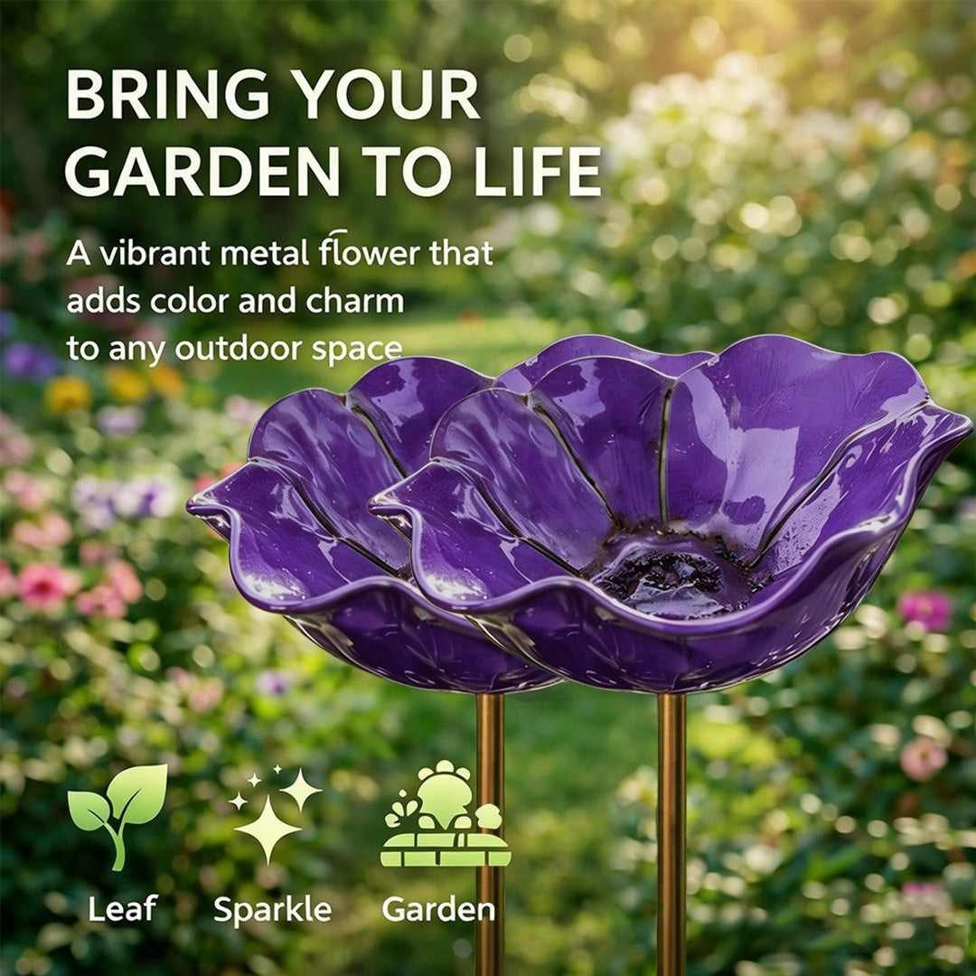 💖🎁Loftpromo® Handmade Metal Flower Garden Stake🐦
