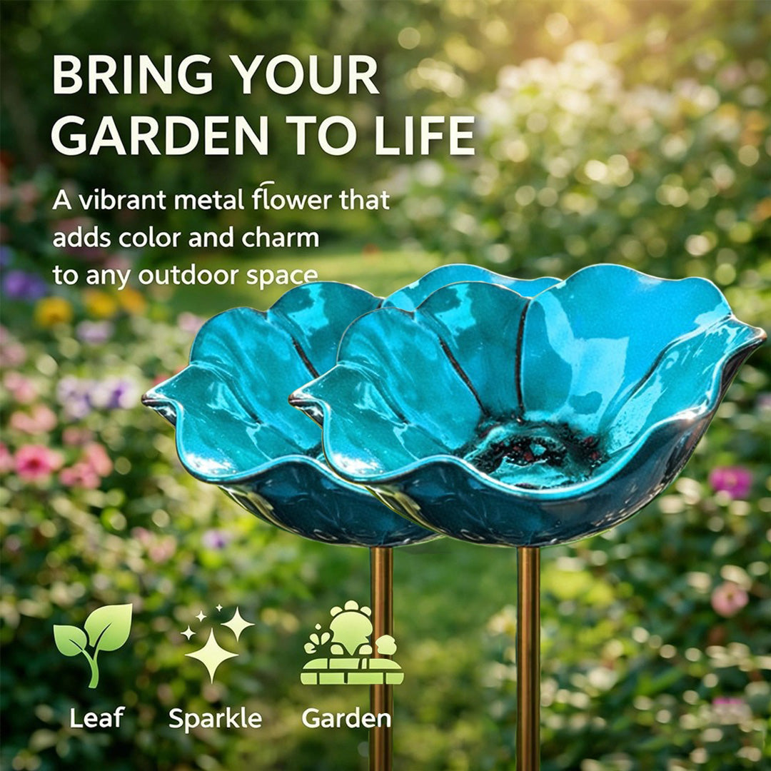 💖🎁Loftpromo® Handmade Metal Flower Garden Stake🐦