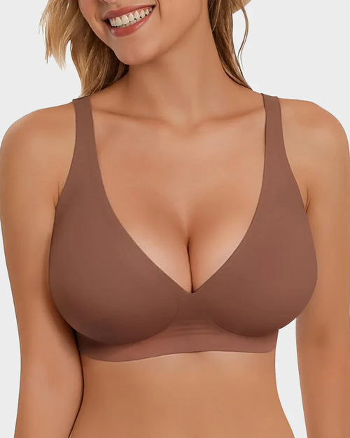 up🌸Loftpromo® Seamless Deep V Push-Up Wireless Bra