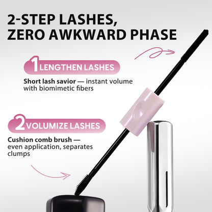 up Loftpromo® 2-in-1 Dual-Ended Mascara – Waterproof, Clump-Free Volume & Length