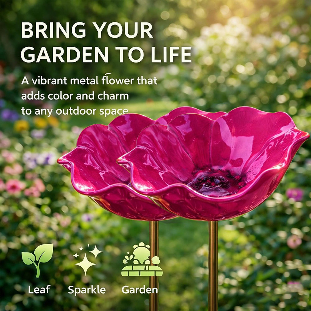 💖🎁Loftpromo® Handmade Metal Flower Garden Stake🐦