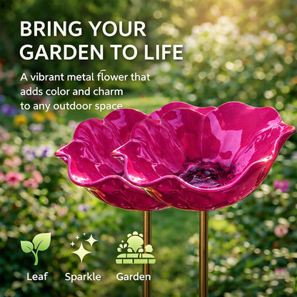 💖🎁Loftpromo® Handmade Metal Flower Garden Stake🐦