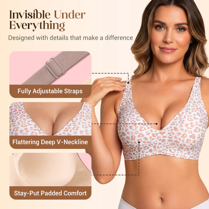 🌸Loftpromo® Seamless Deep V Push-Up Wireless Bra