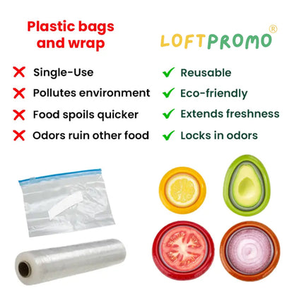 🥑 Loftpromo® Silicone Fruit Vegetable Storage Box – Keep Produce Fresh Longer