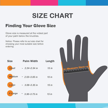 Loftpromo® 3 Pairs of Rubber Dishwashing Gloves