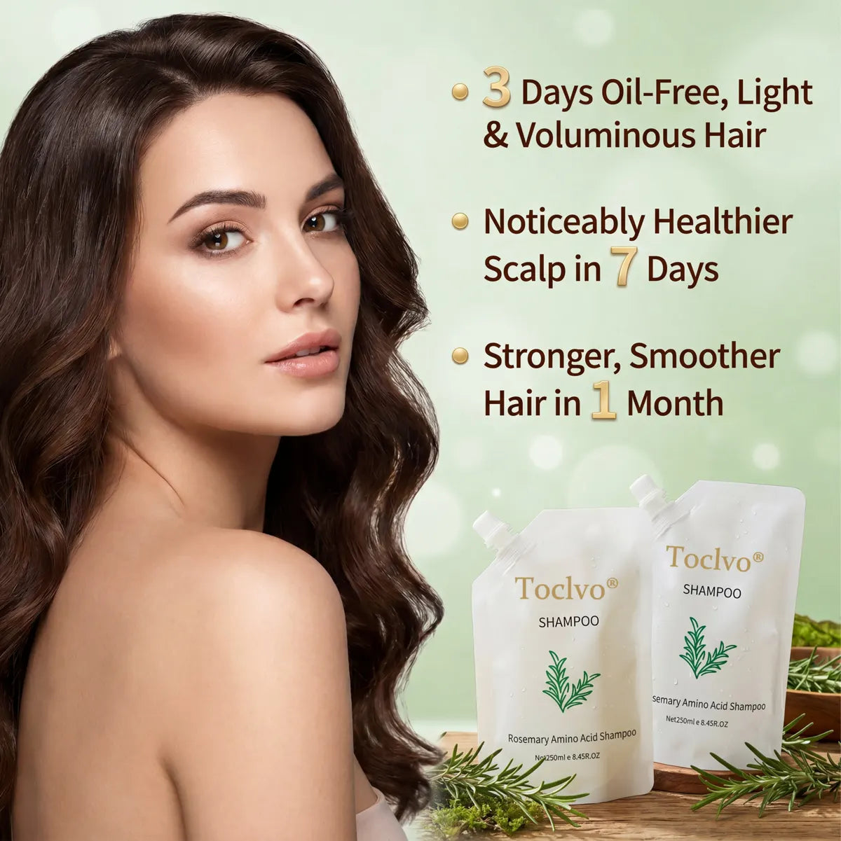 Toclvo® Rosemary&Anti-Hair Fall HairLoss Treatment Shampoo