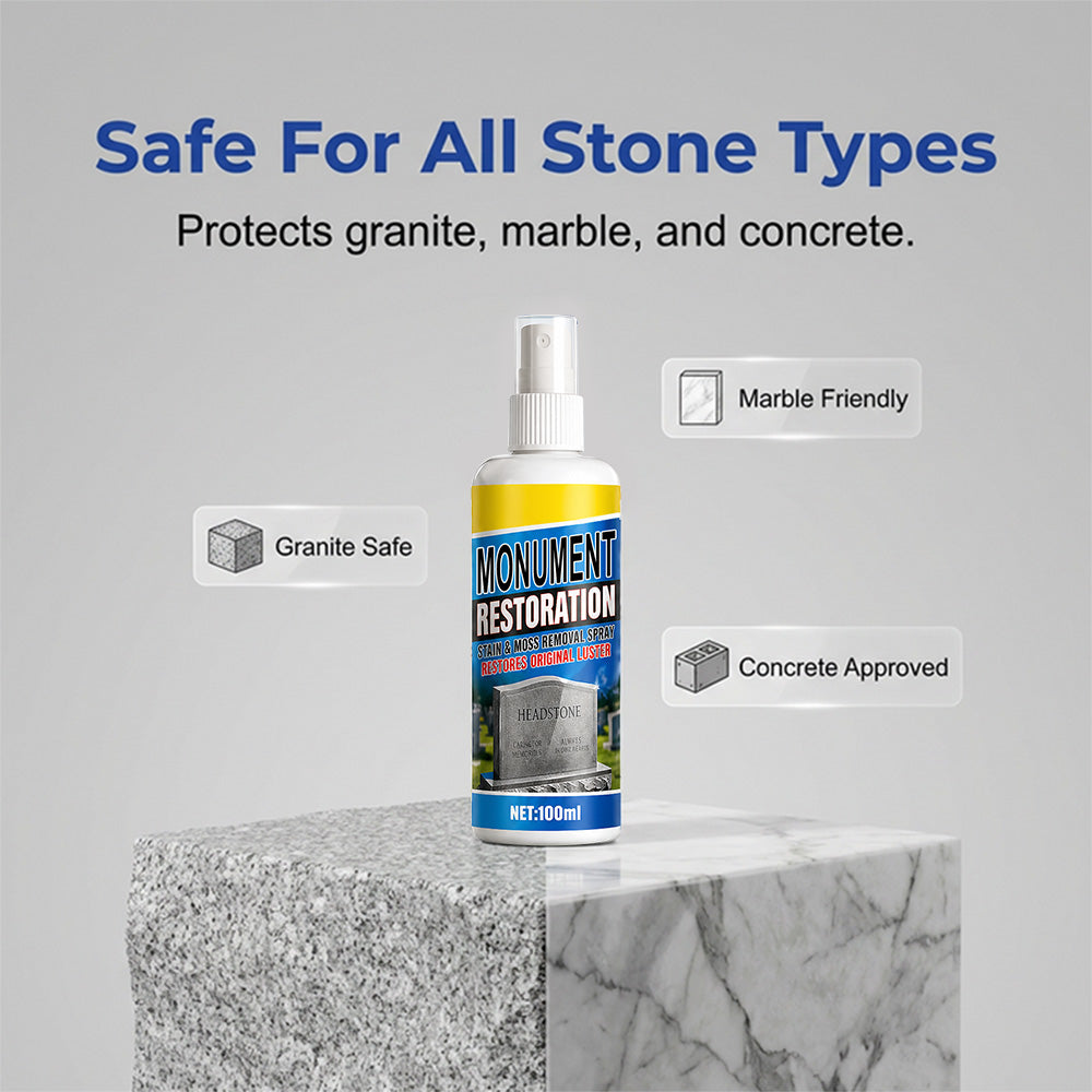 ⬆️🔥Loftpromo® Fast-Acting Headstone Restoration & Cleaning Spray — Decades of Grime Gone in Minutes