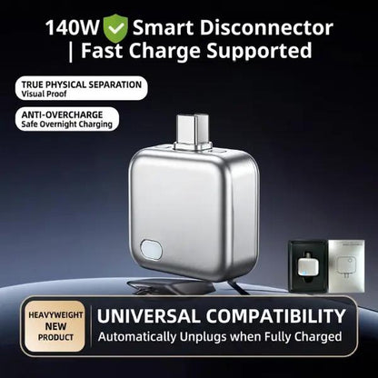 up  Smart Auto-Disconnect Type-C Charging Guard – 140W Anti-Overcharge Adapter for Safe Overnight Charging