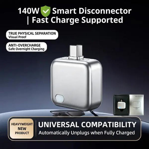 up  Smart Auto-Disconnect Type-C Charging Guard – 140W Anti-Overcharge Adapter for Safe Overnight Charging