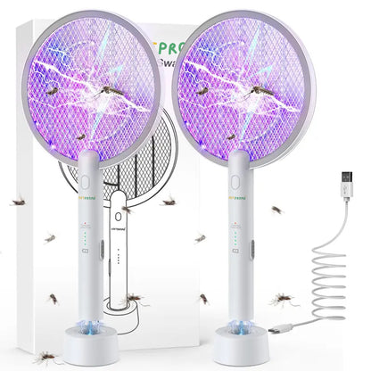 🦟 Loftpromo® 2-in-1 Electric Bug Zapper – Electric Fly Swatter & Rechargeable Mosquito Killer Lamp with Dual-Mode Protection🏠