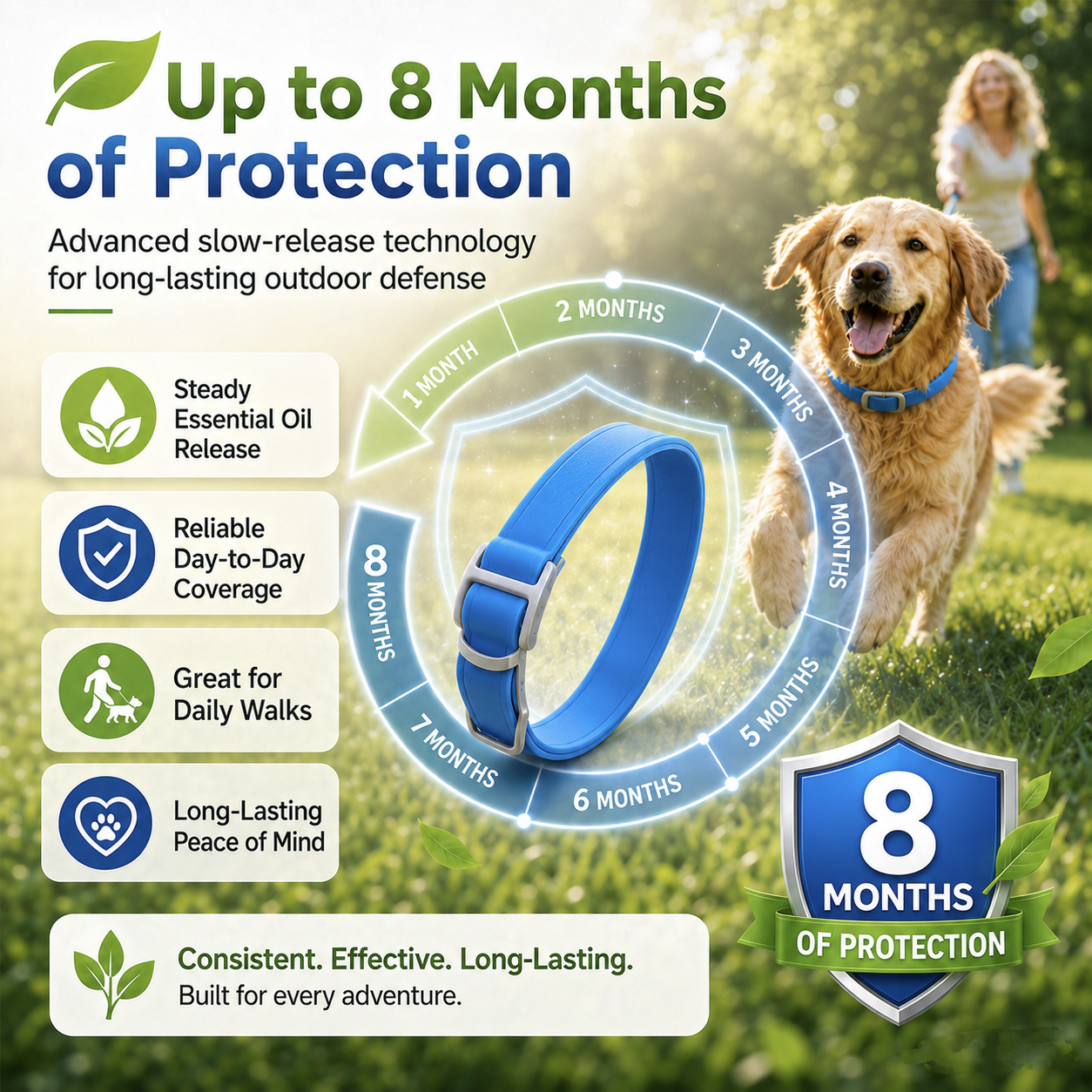 ⏰🔥LIMITED TIME 50% OFF!🔥50K+ SOLD! Natural Essential Oil Pet Pest Repellent Collar