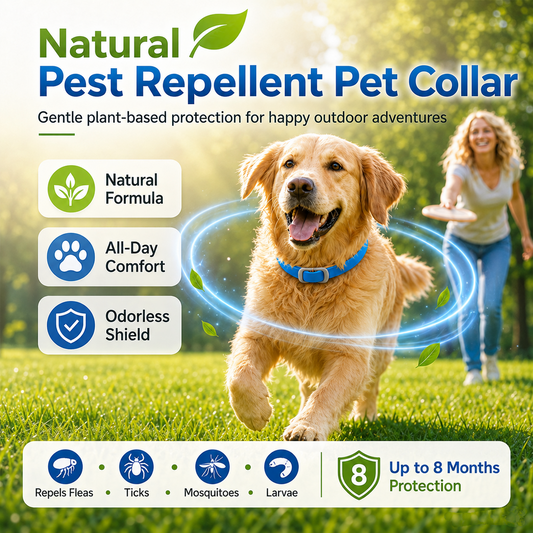 🔥⏰LIMITED TIME 50% OFF!🔥50K+ SOLD! 🐾Natural Essential Oil Pet Pest Repellent Collar