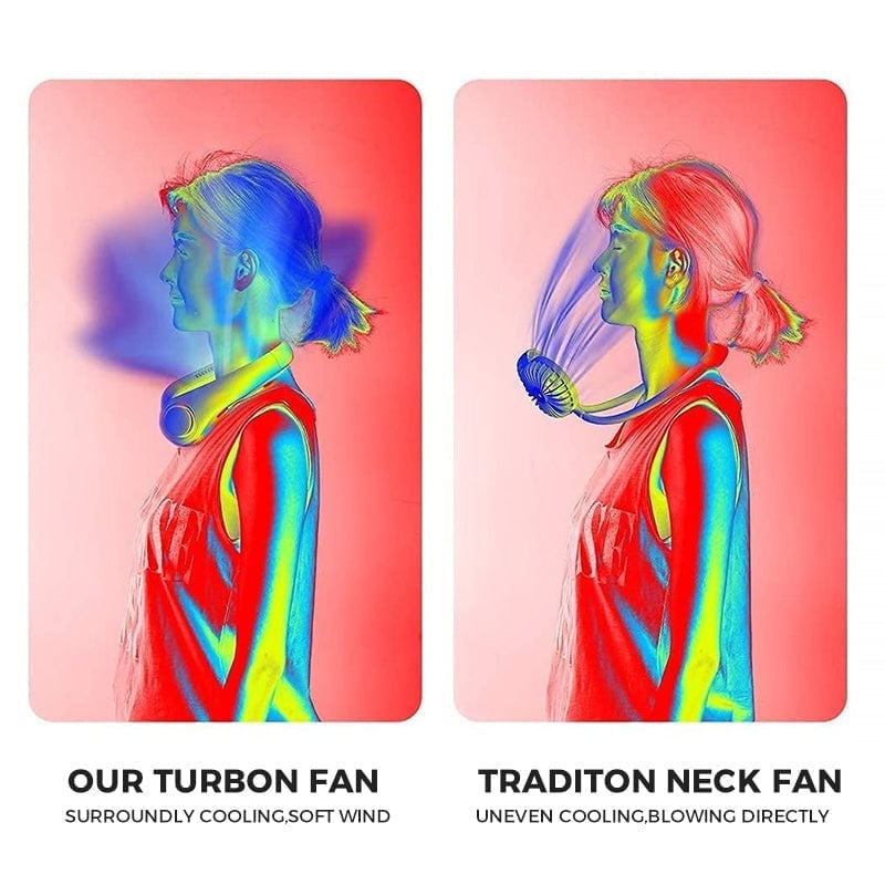 ❄️ Neck Fan — Instant Hands-Free Cooling Anywhere